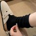Women's Black And White Autumn Ins Trend Retro Cream Curled Dark Pattern Mid Tube Pile Socks Non Slip Literary Confinement Socks_viptrois.com