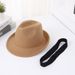 autumn and winter new style small hat with brim, black classic British style jazz hat, ladies woolen hat, felt hat_viptrois.com