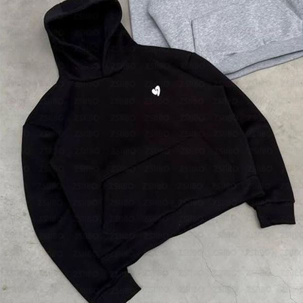 American Trend Casual Harajuku Street Hooded Couple Sweater Retro Sports Street Hipster Simple Sweatpants_viptrois.com