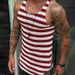 New Fashion Striped Men's Sweater Sleeveless Sports Knitted Vest_viptrois.com