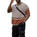 Men's Clothing 2025 Spring And Summer New Style Pullover Breathable Wool Short Sleeved T Shirt Lapel Knitted Sweater Top Men's Sweater_viptrois.com