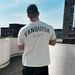 Men's Clothing Muscle Fitness Brother Round Neck Sports Men's T Shirt Running Short Sleeved Top Piece_viptrois.com