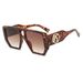 Men's Sunglasses Fashion Large Frame Personality Sunglasses For Women Jelly Color Square Double Beam Anti Ultraviolet Sunglasses New_viptrois.com