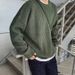 Autumn Winter Brand Solid Color Inner Wear Crew Neck Sweater Men's Korean Style Loose Casual Trendy Knitted Top_viptrois.com