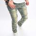 Men's and womenCross-border washed jeans for in spring and autumn American retro raw edge design loose straight wide-leg floor mopping pants_viptrois.com