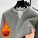 Pure American Style Casual Two-Piece Long Sleeve Sweater For Men Thickened Warm Knitted Top 2025 Winter New Color-Block_viptrois.com