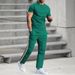 Summer New Men's Casual Sports Short Sleeve Long Pants Set_viptrois.com