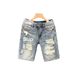 Men's Clothing Casual Straight Trousers Half Pants Five Point Pants Ripped Denim Shorts_viptrois.com