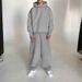 Unisex Hooded Zip-up Sweatshirt & Jogger Set - Breathable Polyester Blend Casual Streetwear With 3d Print Design - S/M/L/Xl Sizes In White Black Gray_viptrois.com
