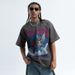 Summer New American Style Trendy Fun Angel Demon Letter Print Loose Short Sleeve T-Shirt Unisex_viptrois.com
