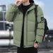 "Men's Premium Winter Padded Jacket – Thickened Cotton Loose Fit With Hood (Black/Army Green/Brick Red/Brown, M-3XL)"_viptrois.com