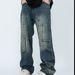 Men's Clothing High Street Retro Wide Leg Jeans Men's Spring And Summer New Loose Versatile Ripped Design Straight Pants_viptrois.com