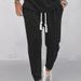 Men's Clothing Men's Spring And Autumn Casual Sports Trousers Jacquard Large Size Drawstring Casual Trousers Cuffs Men's Clothing_viptrois.com