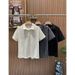 Textured Wheat Ear Pattern Short-sleeve Men's Summer American Style Heavy-duty Trendy Brand Stylish Polo Shirt With_viptrois.com