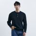 Men's Henley Neck Knit Sweater – Slim-Fit Breathable Pullover For Business Casual (White/Black/Green/Beige, M-XXXL)_viptrois.com