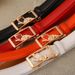 Automatic Buckle Belt Genuine Leather Korean Style Casual Versatile Women's Belt Love Buckle Women's Belt Pure Cowhide Candy Color_viptrois.com