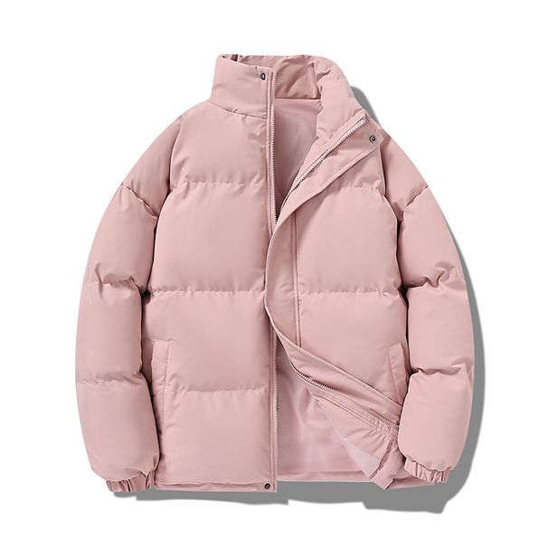 Men's Winter Padded Jacket Warm Thickened Polyester Coat Stand Collar Casual Streetwear_viptrois.com