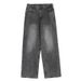 Men's Clothing Retro Washed Smoky Gray Trend Jeans Men's Loose Straight Wide Leg Drape Pants One Piece Dropshipping_viptrois.com