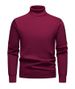 Men's Fleece-Lined High Neck Sweater – Slim Fit Thermal Pullover For Winter (8 Colors) – Stretch Polyester Base Layer With Ribbed Hem_viptrois.com