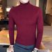 1 Cross-Border Source European And American New High-Neck Men's Solid Color Twisted Sweater Youth_viptrois.com