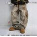 Street Alchemist Distressed Jeans – Heavyweight Dirty Wash Baggy Pants With Samurai Curve Hem (S-XXXL, Non-Stretch Cotton)_viptrois.com