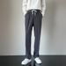 Men's Clothing Elastic Trousers Simple And Versatile Loose Straight Casual Trousers Spring And Autumn Drape Trendy Trousers_viptrois.com