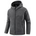 Men's Fleece Jacket With Hood - Winter Outdoor Warm Zip-Up Pullover Soft Sherpa Lining Windproof Casual Coat_viptrois.com
