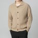 Men's Oversized Shawl Collar Cardigan, Cotton-Blend Knit Sweater, Loose Fit Casual Coat, Black/Khaki/Coffee/Dark Grey, M-4XL_viptrois.com