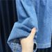Kid's Clothing Autumn New Girls' Cute Navy Collar Shirt Plus Denim Wide Leg Pants Two Piece Set_viptrois.com