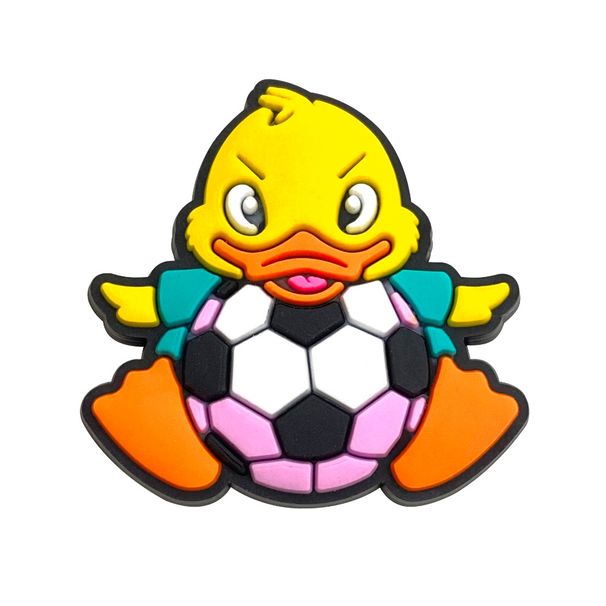 New Yellow Duck Cute Cartoon Shoes Flower Shoe Buckle Soft Rubber Shoes Accessories Ornaments Sandals Accessories_viptrois.com