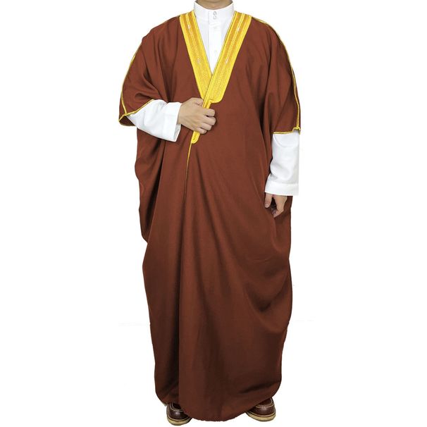 Men's Clothing Embroidery Malay Middle Eastern Bachelor's Dress Lecture Dress Arab Conservative Cover Robe Cloak Ceremonial Dress_viptrois.com