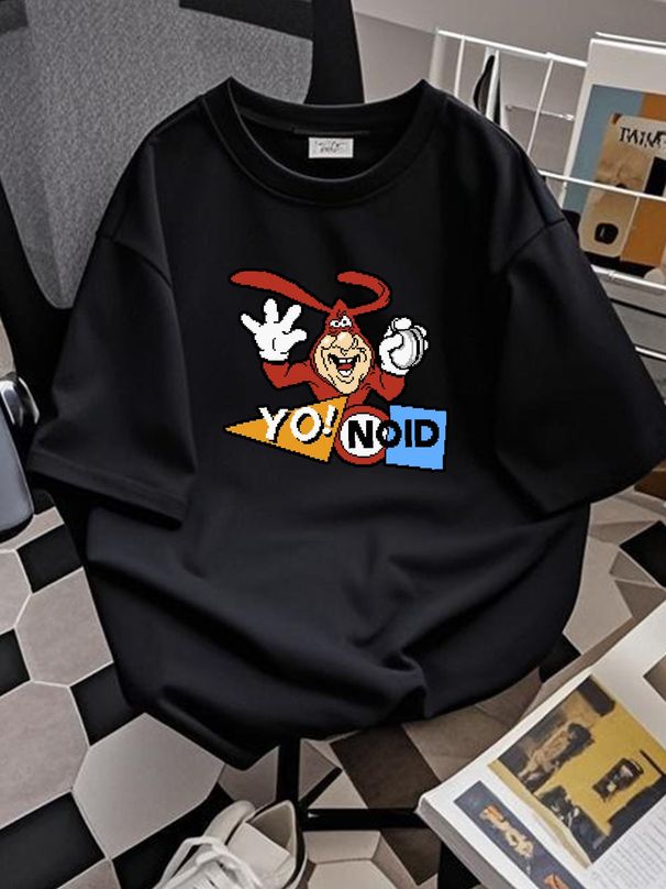 Yo Noid T Shirt New Small Med Large XL Classic 80s Video Game NES Pizza Graphic Fashion Designer Clothes Stretched Stylish Soft Slightly_viptrois.com