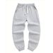 High Street Casual Pants Men's Solid Color Sweatpants Youth Sports Cuff Long Pants_viptrois.com