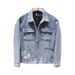 Men's Clothing Slim Fit Washed Workwear Jacket Long Sleeves Denim Japanese Streetwear Brand Pocket Retro Street Style Suit_viptrois.com