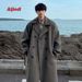 New High-End 2024 Mid-Length Trench Woolen Overcoat Men's Thickened Trendy Brand Autumn Winter British Style Coat_viptrois.com