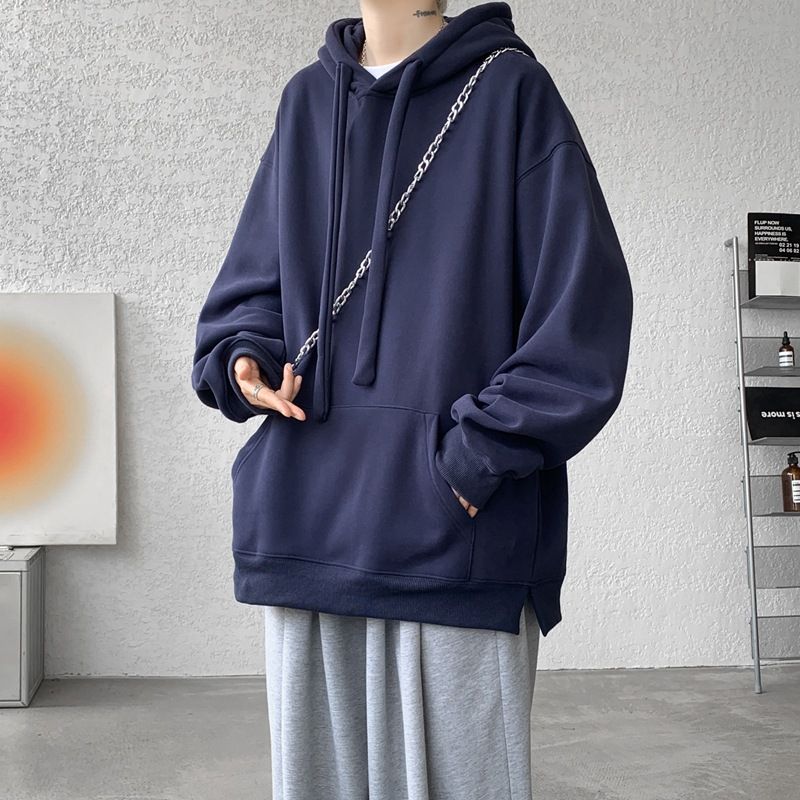 Pure 8XL Autumn Winter Large Drawstring Hooded Sweatshirt For Men Plus Size Fleece Lined Heavyweight Warm Casual Jacket_viptrois.com