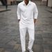 Men's Autumn And Winter Long Sleeved Trousers Suit Suitable For Daily Leisure And Outdoor Sports Lapel Polo Shirt Suit_viptrois.com
