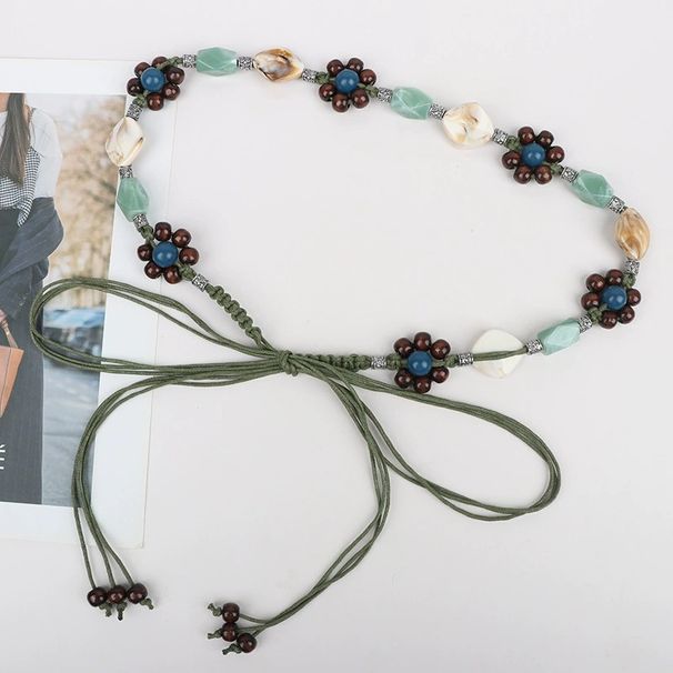 Versatile Simian Woven Style Women's Ethnic Belt Decorative Waist Chain Dress Accessory High-end_viptrois.com