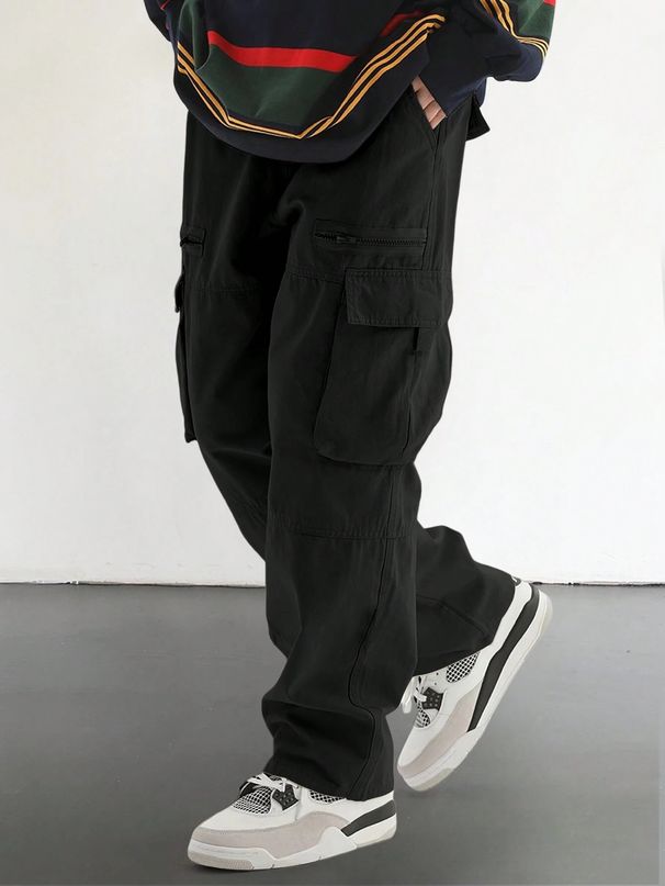 2025 Cross-Border Bestseller American Retro Versatile Cargo For Men Trend High Street Casual Pants_viptrois.com