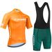 2025, Radsport-Set, Grün, Radtrikot, Team ORBEA ORCA, Fahrradtrikot, Träger, Shorts, Anti-Stragen, Ropa Ciclismo, Fahrrad-Maillot-Kleidung_viptrois.com