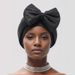 Fashion Hot Forehead Big Bow African Baotou Hat Elastic Comfortable Turban Hat_viptrois.com