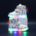 New Style Boots Girls Sports Shoes Leather Surface Colorful Dinosaur LED Light Up Children's Shoes 1 6 Years Old Boys Sports Casual Shoes_viptrois.com