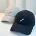 Korean casual embroidered slash baseball cap for women in spring, versatile and stylish, small duckbill cap, simple sun_viptrois.com