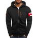 Autumn And Winter Large Size Men's Jacket Casual Jacket Sports Fitness Arm Zipper Hooded Cardigan Sweater Men_viptrois.com