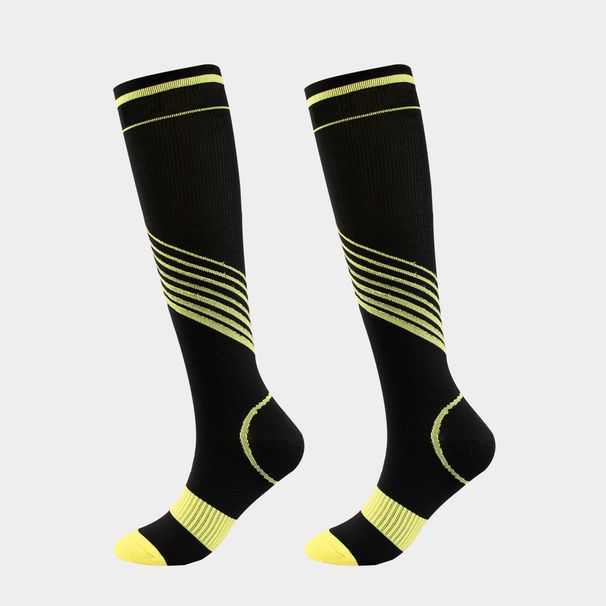 New compression socks color striped pressure socks for men and women sports stretch socks_viptrois.com