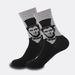Men's trend mid-tube stockings stockings high tube personality figures oil painting sports cotton socks_viptrois.com