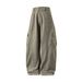 Men's Autumn 3D Patch Pocket Overalls With Stripes And A Scimitar Silhouette, American Style Loose Trousers_viptrois.com