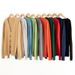 Men's V-Neck Knitted Cardigan – Korean Style Loose Fit Sweater Jacket (Black/Grey/Khaki/Red/Light Blue, Versatile Layering Top)_viptrois.com