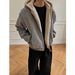 Men's Winter Faux Leather Hooded Jacket With Fur-Lined Collar, Thickened Fleece Lining, PU Coating, Fashionable Stand Collar Coat For Cold Weather_viptrois.com