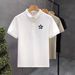 Men's Clothing Short Sleeve Simple T Shirt Loose Lapel Top_viptrois.com